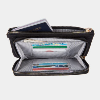 RFID Blocking Phone Clutch Wallet Black