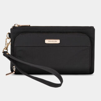 RFID Blocking Phone Clutch Wallet Black